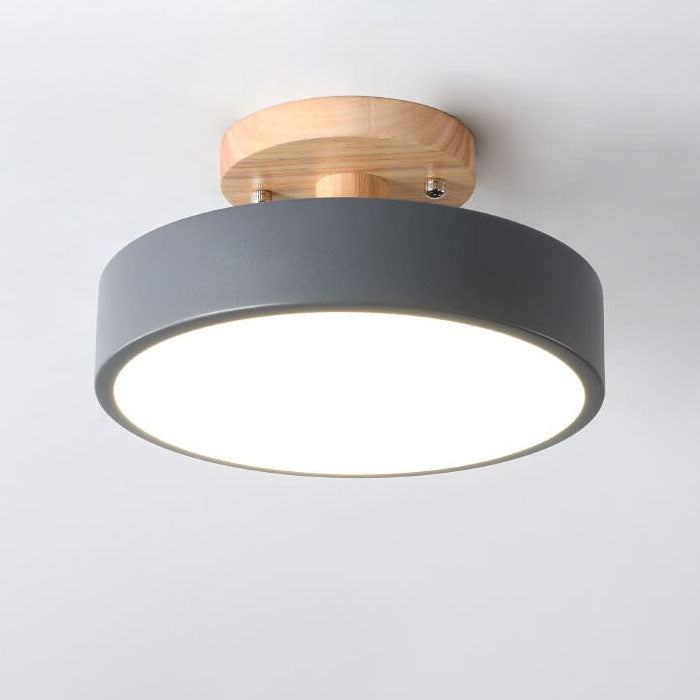 Skorter | Scandinavian round LED semi-flush mount ceiling light