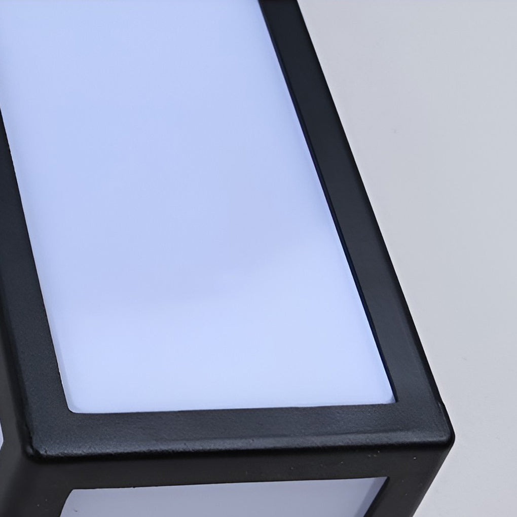 Skorter | Rectangular LED waterproof motion sensor black contemporary wall lamp