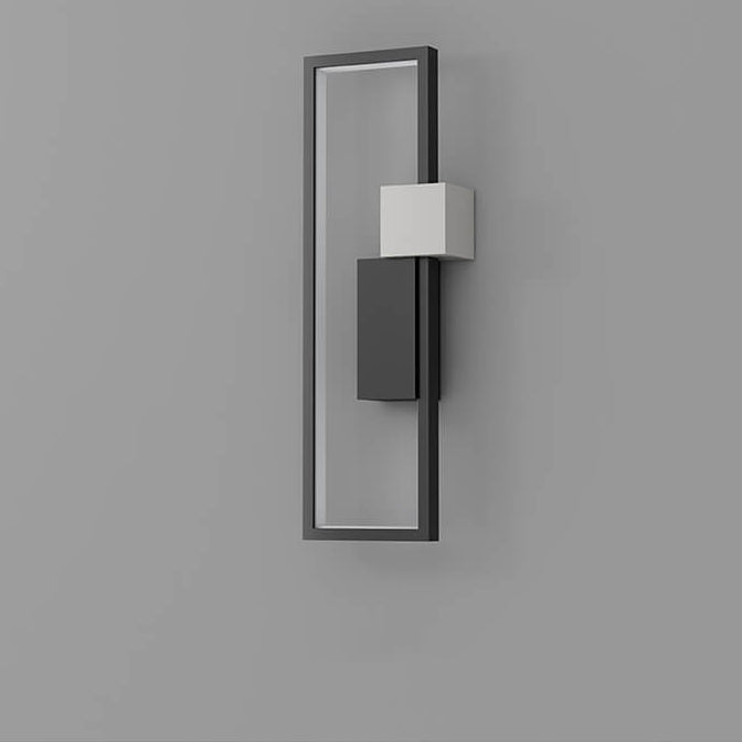 Skorter | Minimalist square LED wall lamp with iron and silicone frame