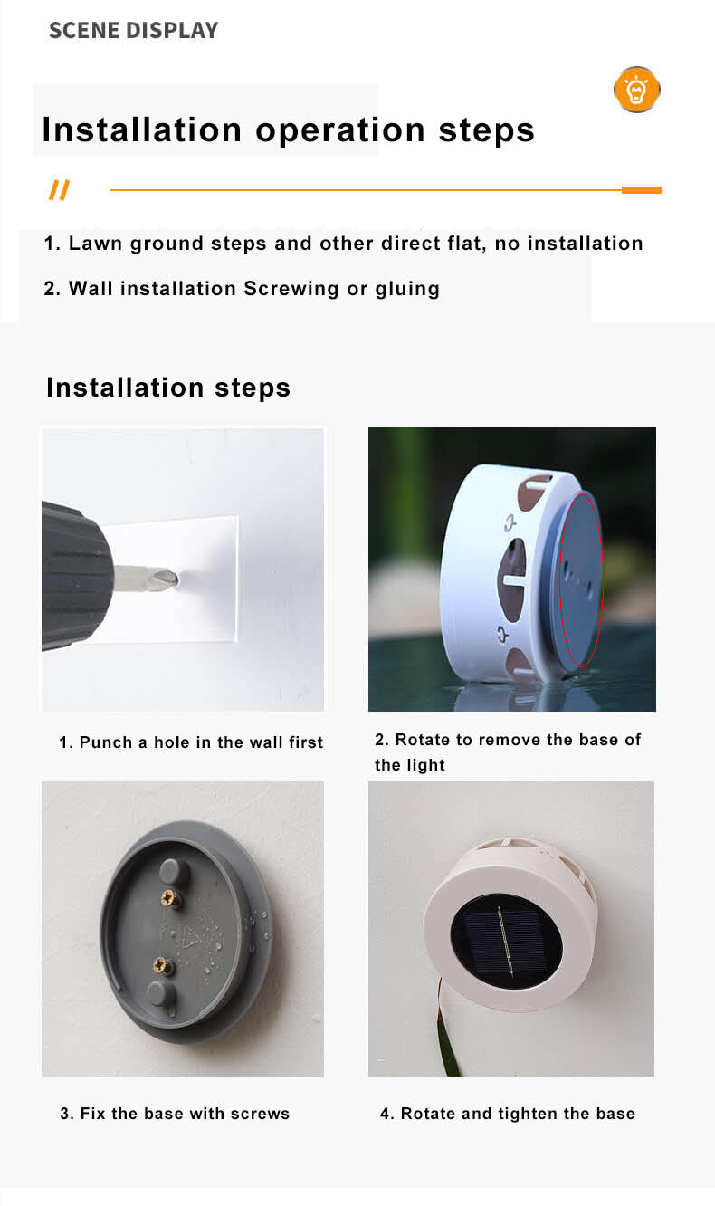Skorter | Solar flower pattern LED outdoor wall terrace lawn decoration light