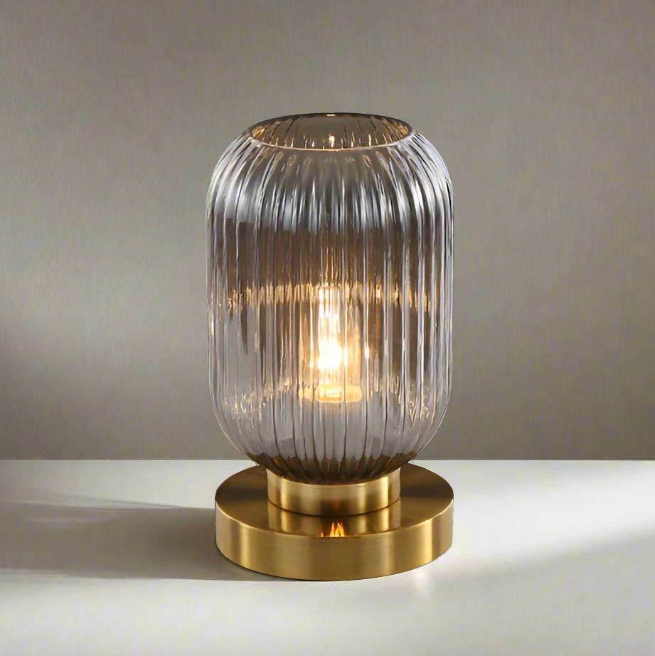 Skorter | Nordic Glass Table Lamp – Modern Stained Glass Accent Light