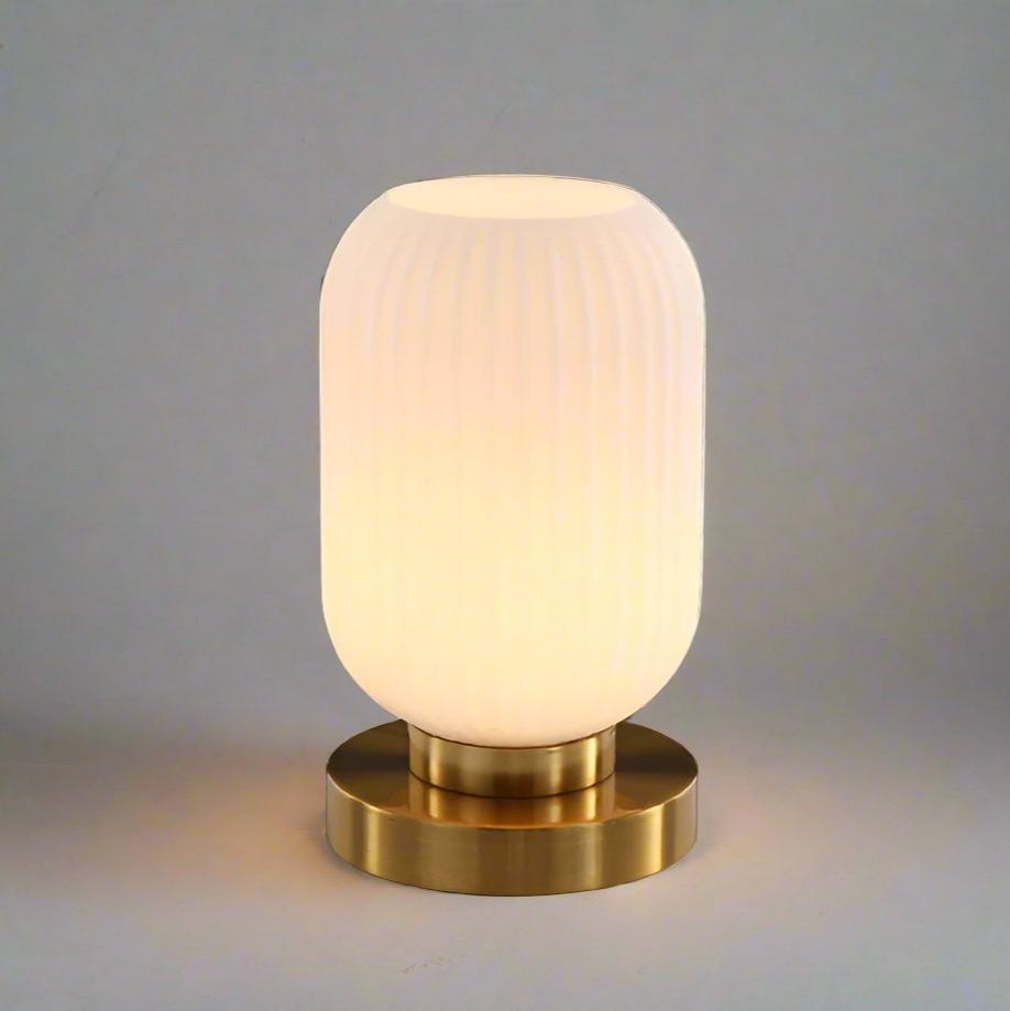 Skorter | Nordic Glass Table Lamp – Modern Stained Glass Accent Light