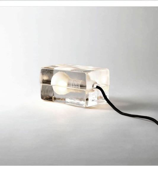 Skorter | Glass Block Table Lamp with G9 Socket