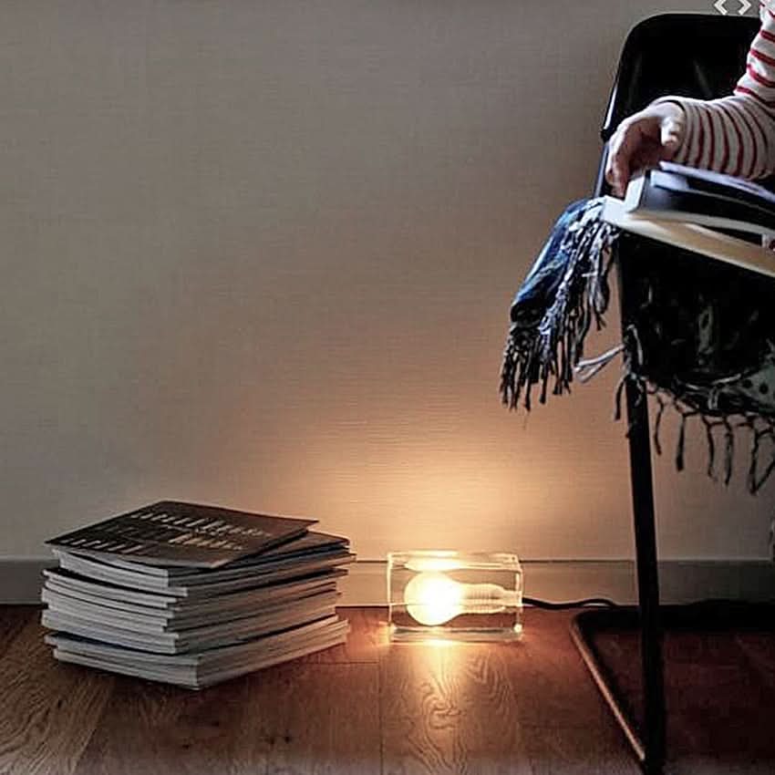 Skorter | Glass Block Table Lamp with G9 Socket