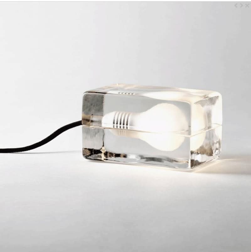 Skorter | Glass Block Table Lamp with G9 Socket