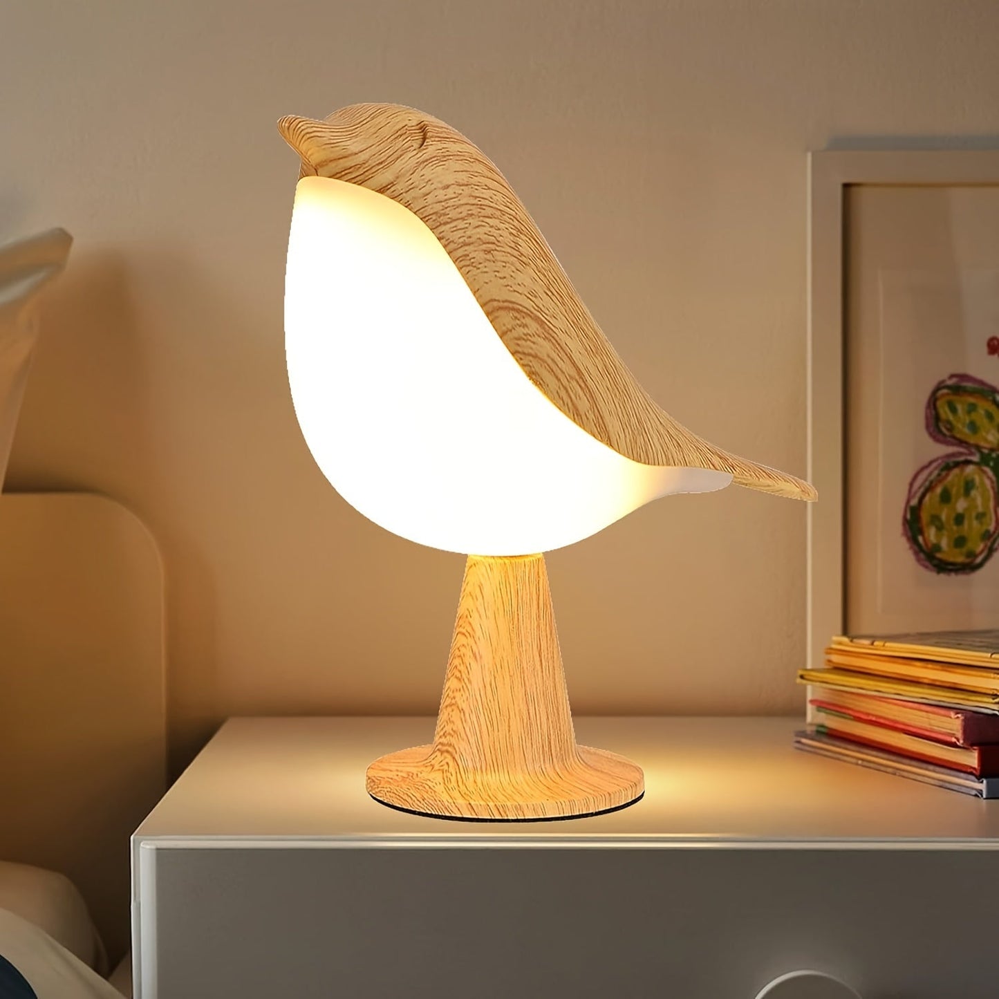 Skorter | BrightNest - USB Rechargeable LED Bird Table Lamp with Touch Dimming