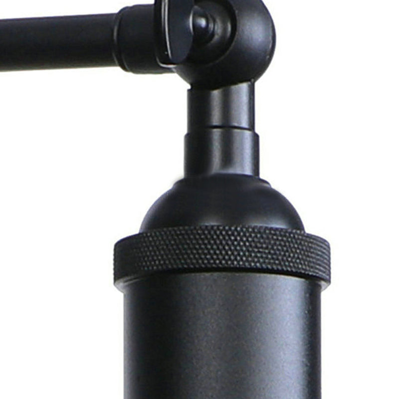 Skorter | Black/Rust 1 Head Wall Lamp Farmhouse Style Wrought Iron Conical Adjustable Wall Light Fixture for Outdoor