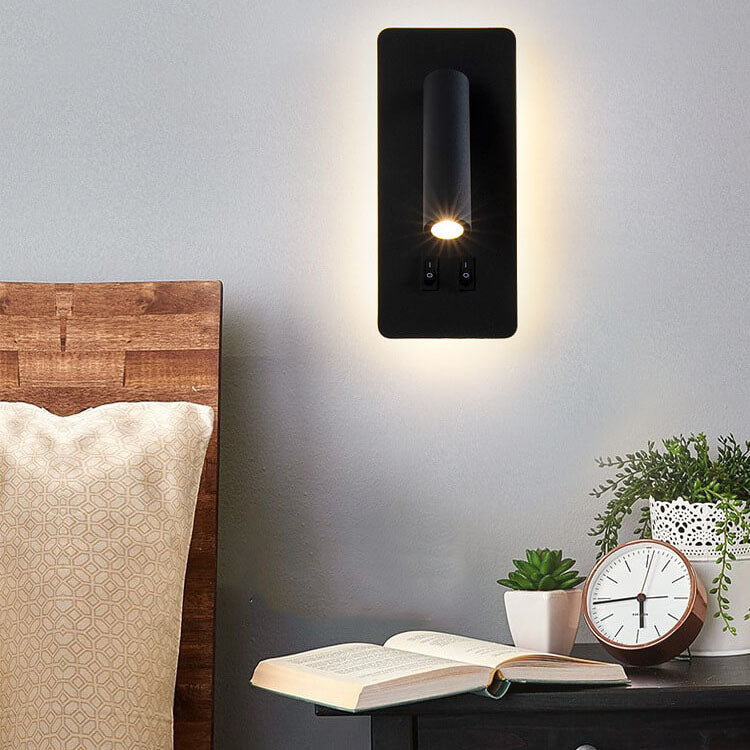 Skorter | Minimalistic rectangular spotlight swivel LED reading wall lamp