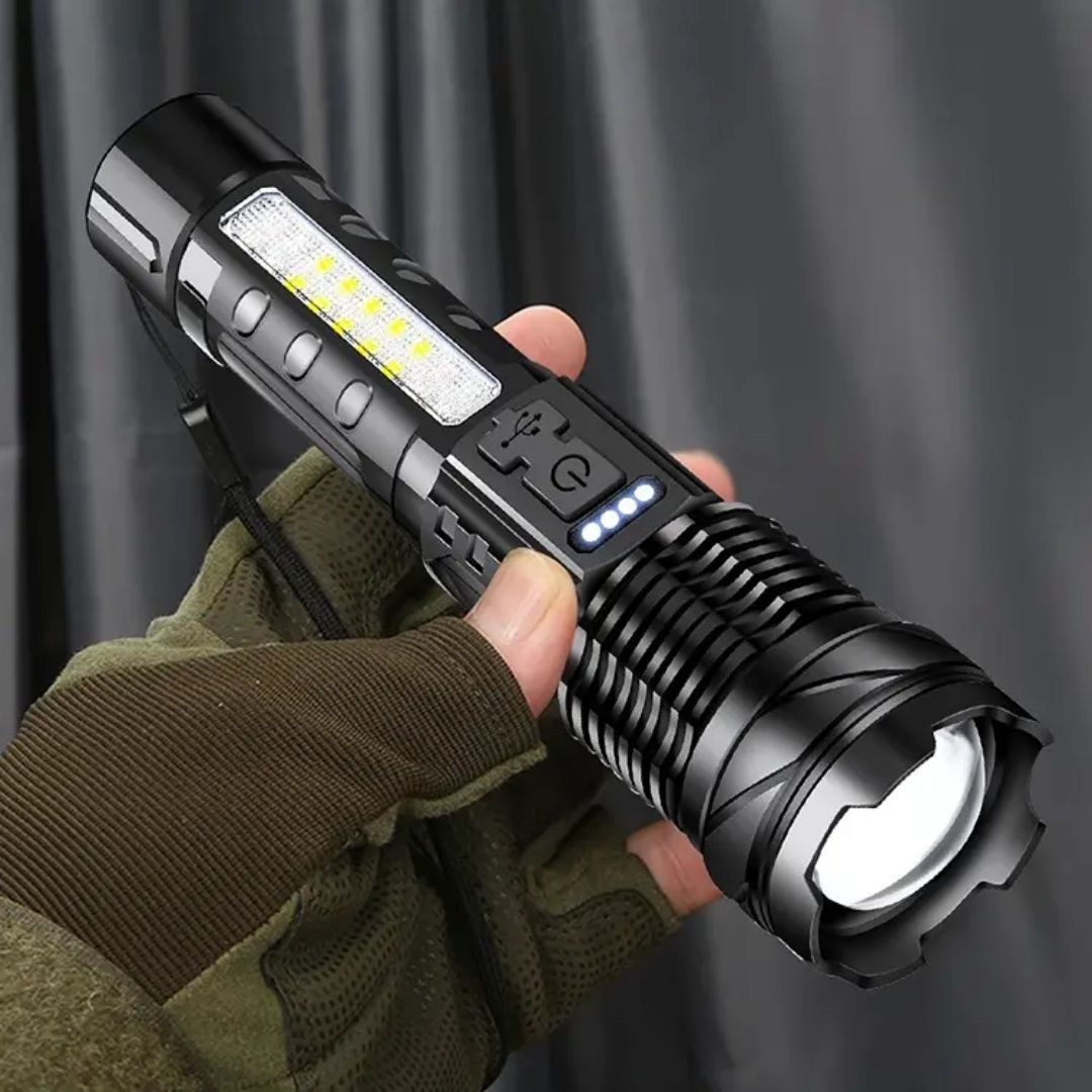 Skorter | Zoomable LED Flashlight – 3KM Range, Ultra Bright & Durable