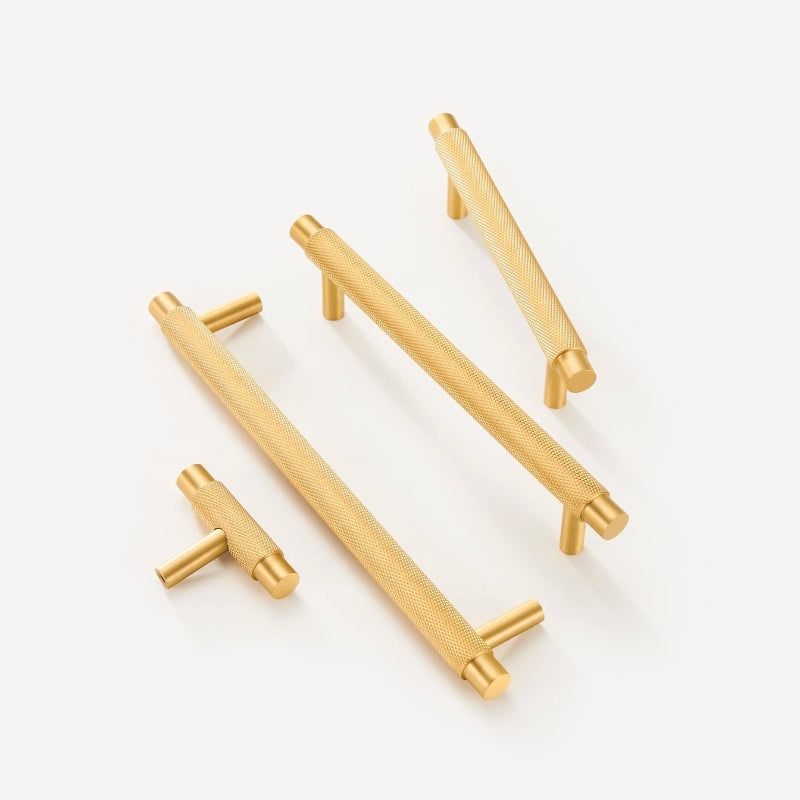 Skorter | Harrison Vintage Brass Knurled Furniture Handles