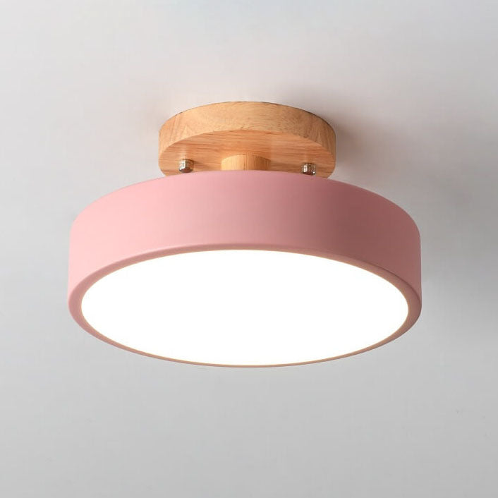 Skorter | Scandinavian round LED semi-flush mount ceiling light