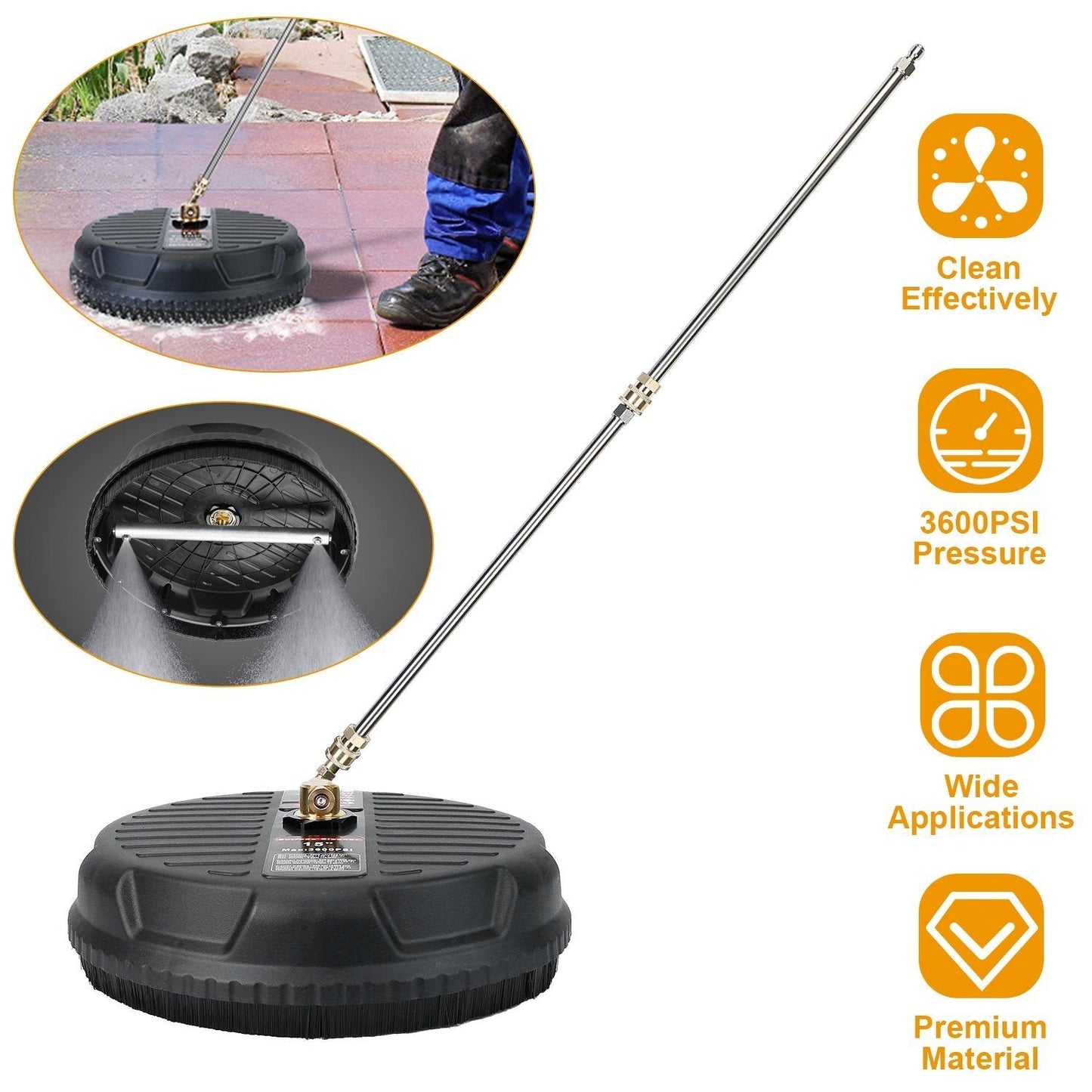 Skorter | 15" High Pressure Flat Surface Cleaner