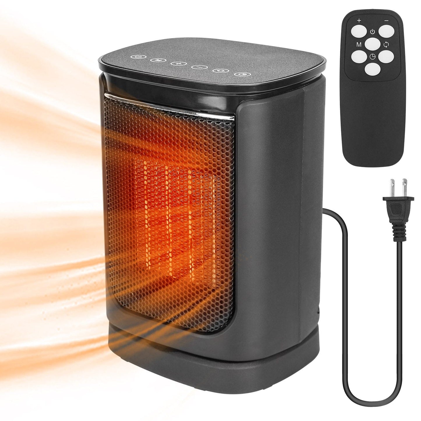 Skorter | 1500W Electric Room Heater Ceramic Heater Fan with 3 Modes Remote Control Digital Display