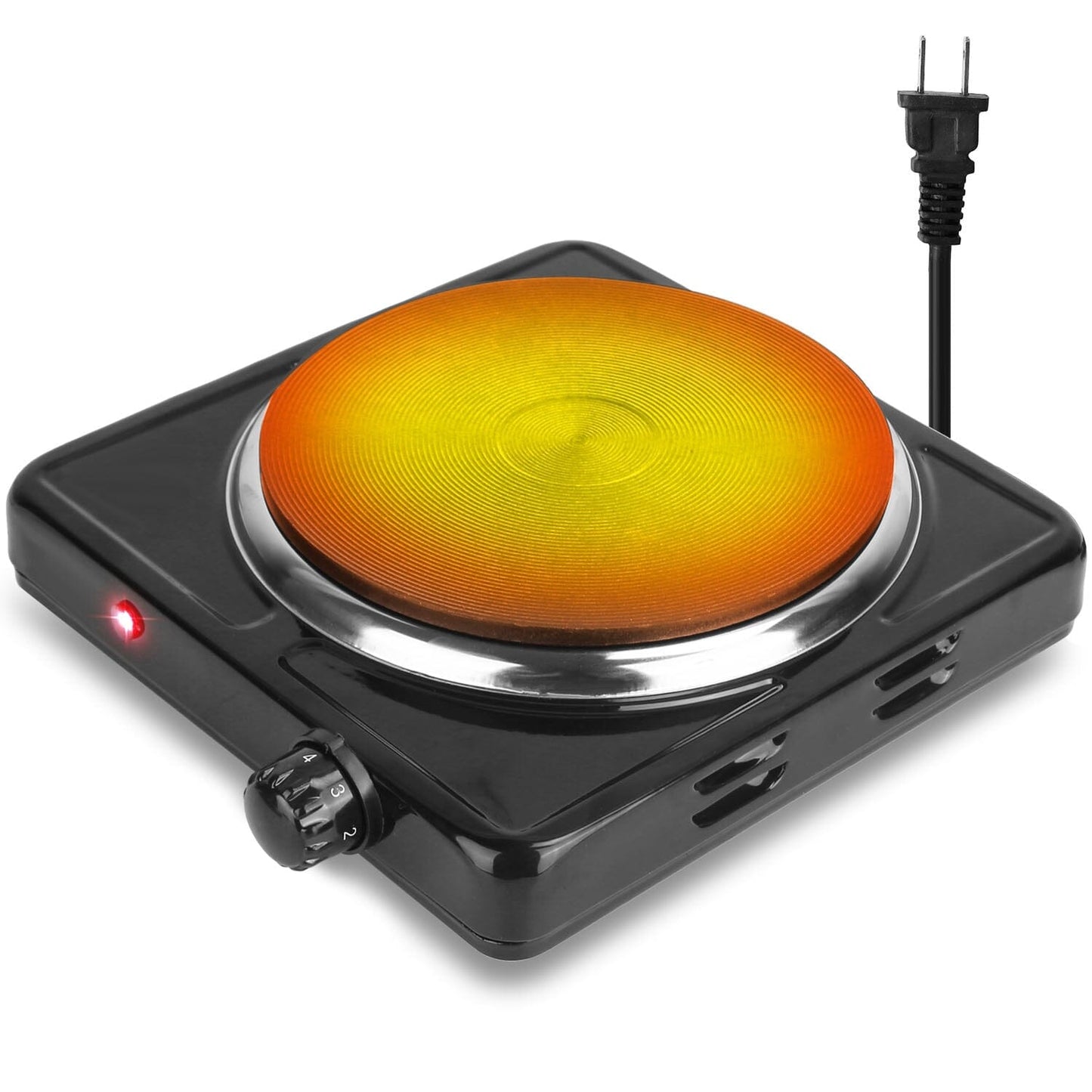 Skorter | 1500W Portable Hot Plate Cooker Countertop with Slip-Resistant Rubber