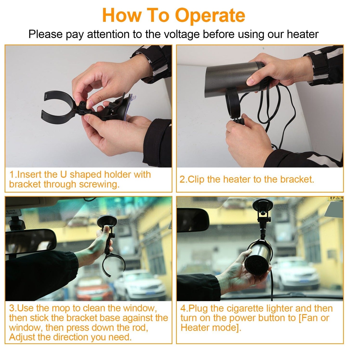 Skorter | 150W Portable Car Heater 2-in-1 Heating Cooling Fan Rotatable Defroster Tinetjener