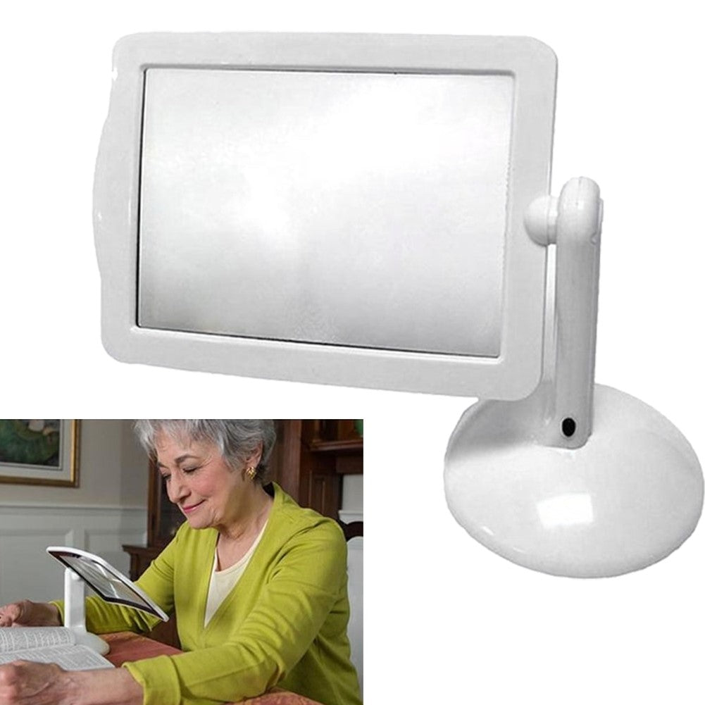 Skorter | LumaRead LED Full Page Magnifier – Portable Hands-Free Reading Magnifier with Stand & Light
