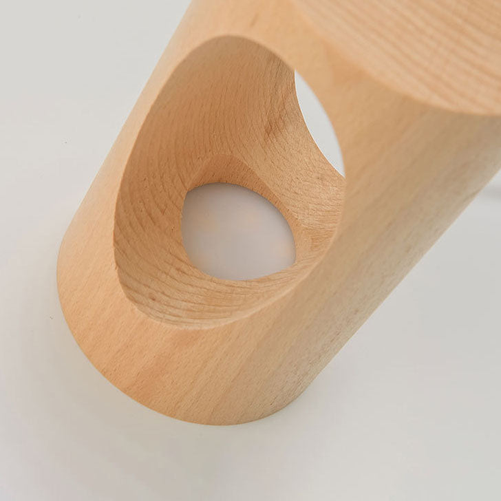 Skorter | Japanese solid wood rectangular column LED night lamp USB table lamp