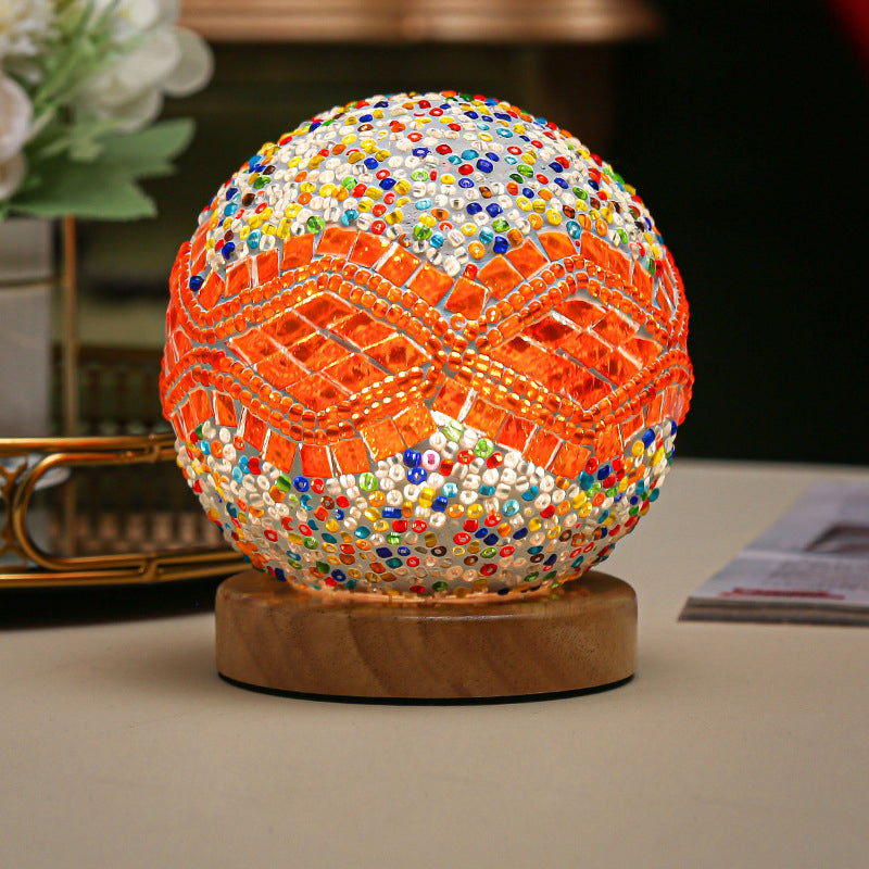 Skorter | Spherical LED Dimmable Glass Bohemian Baroque Table Lamp