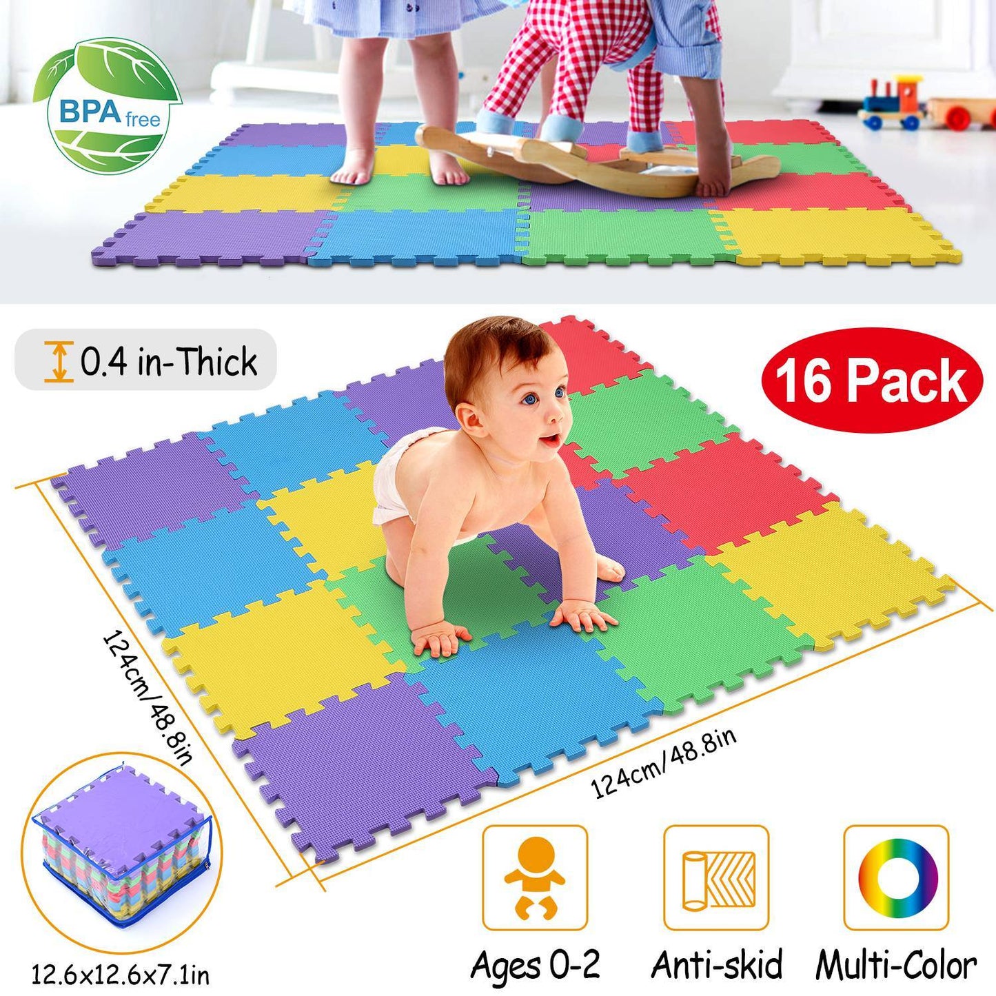 Skorter | 16-Piece: Kids Puzzle Training Mat