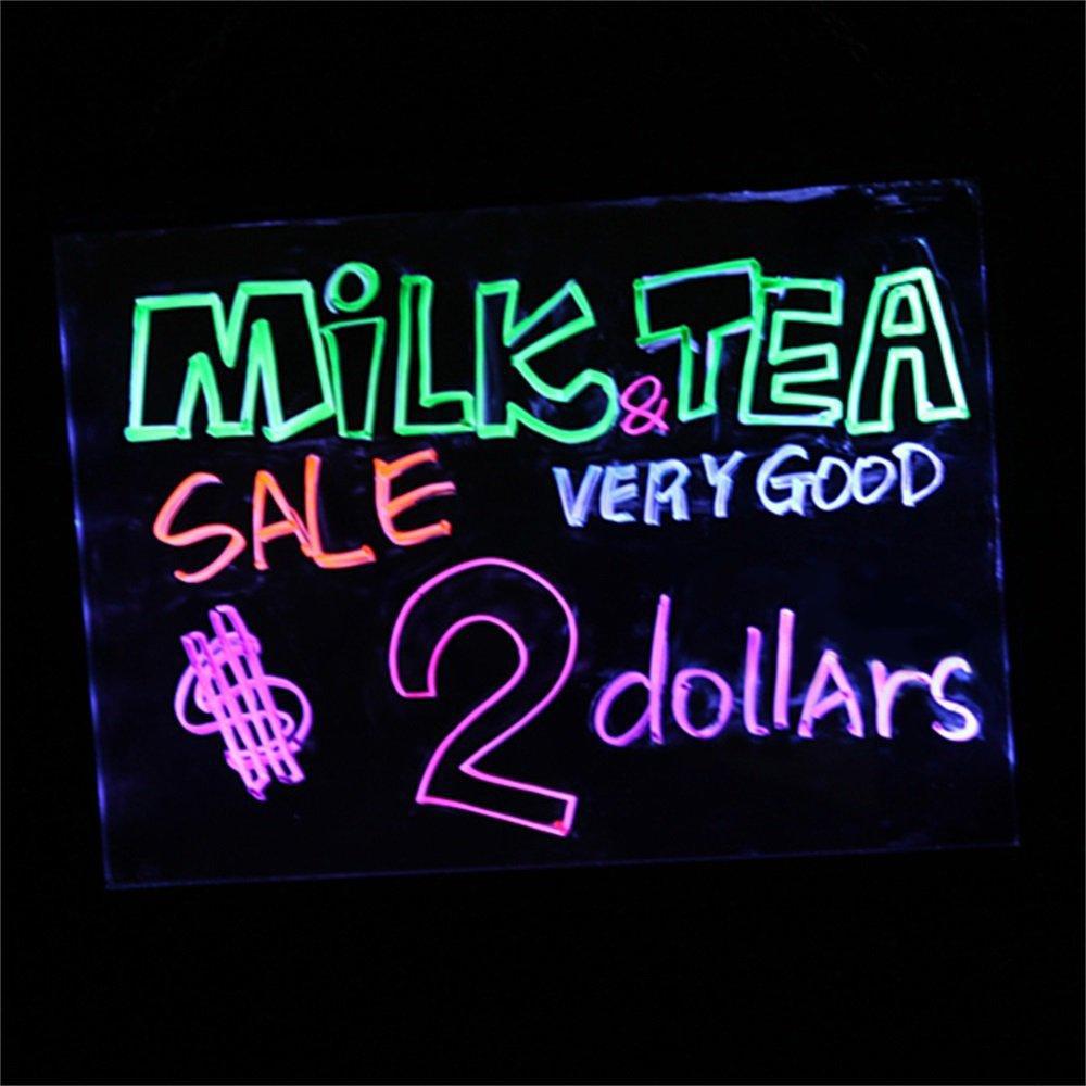 Skorter | 16 x 12" LED flashing illuminated removable neon sign remote control message menu writing