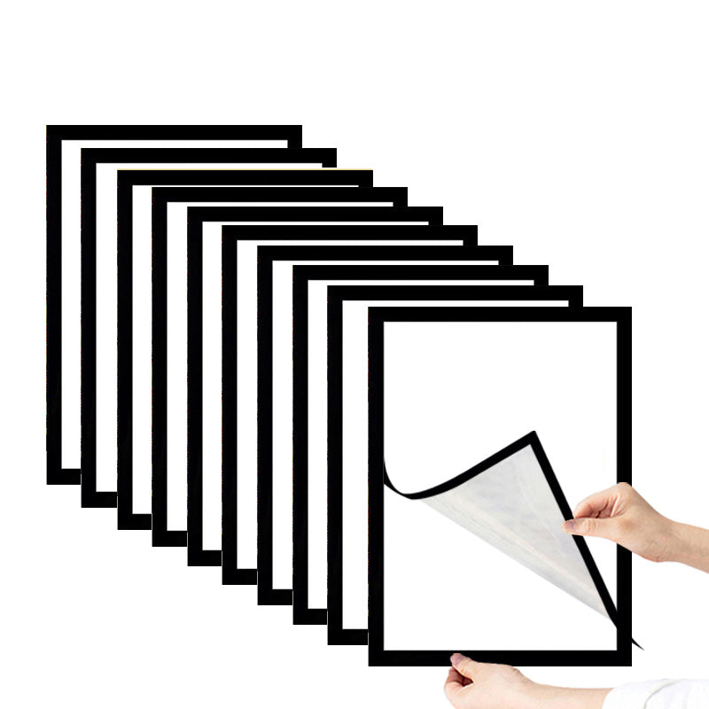 Skorter | 10 pieces Magnetic Photo frame - A4 Poster frame, Reusable Frame in Gold/Silver/Black for Wall decoration