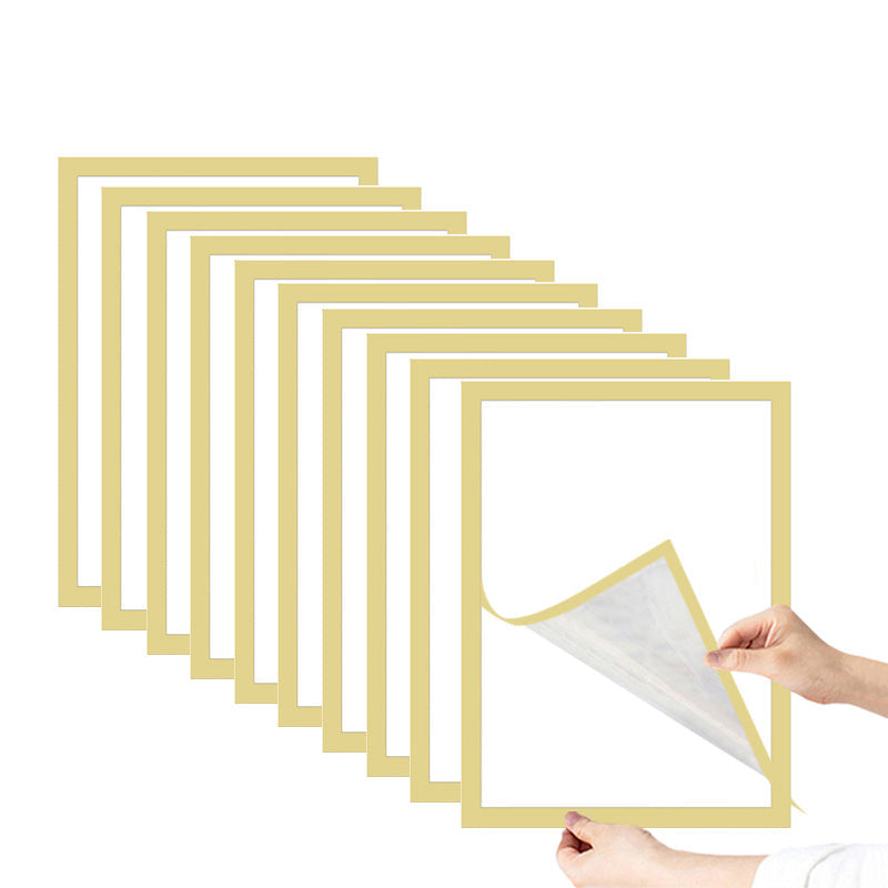 Skorter | 10 pieces Magnetic Photo frame - A4 Poster frame, Reusable Frame in Gold/Silver/Black for Wall decoration