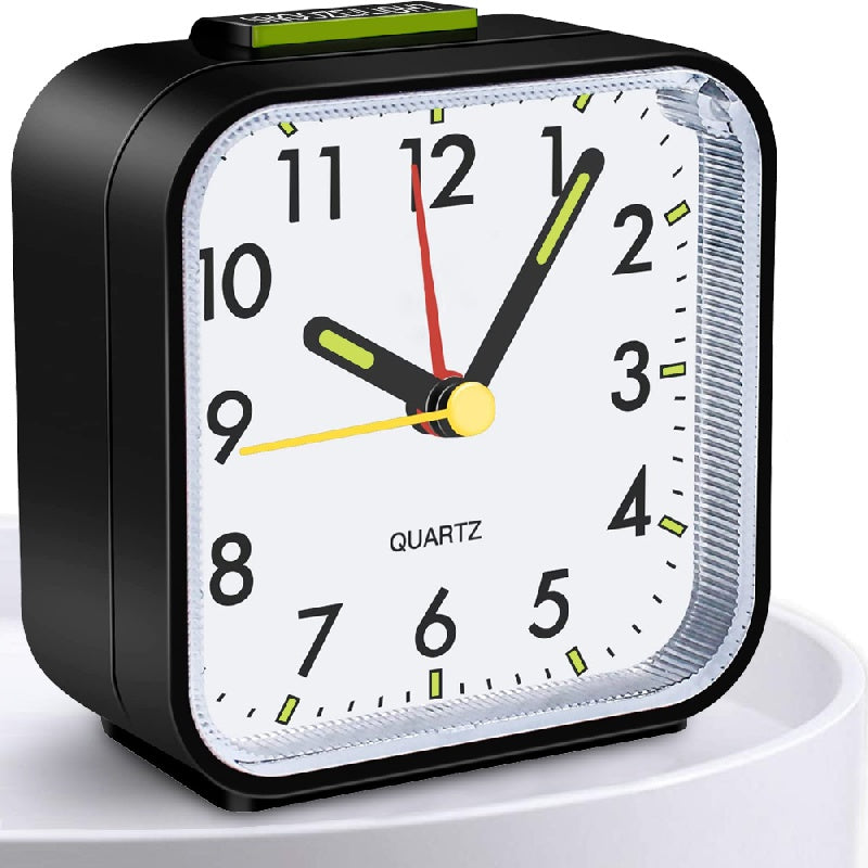 Skorter | SilentGlow - Silent Analog Alarm Clock with Snooze Function