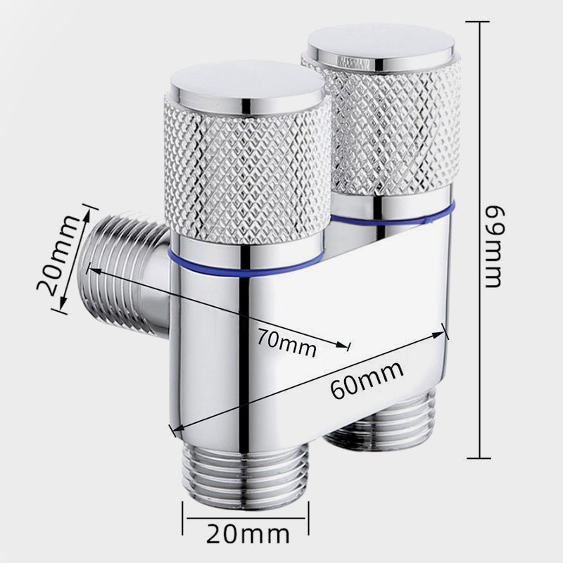 Skorter | 1/2" angle valve with double switch outlet