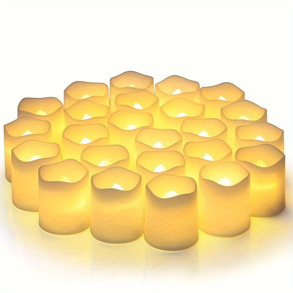 Skorter | 24-piece set LED tealights – Flameless lights for Christmas, Halloween, Valentine's Day, and Ramadan decor