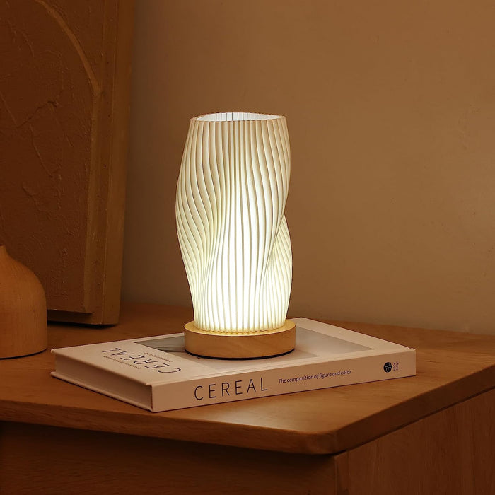 Skorter | Wavecrest Table Lamp – Soft Glow Designer Lamp with Dimmable Warm & Natural White Light