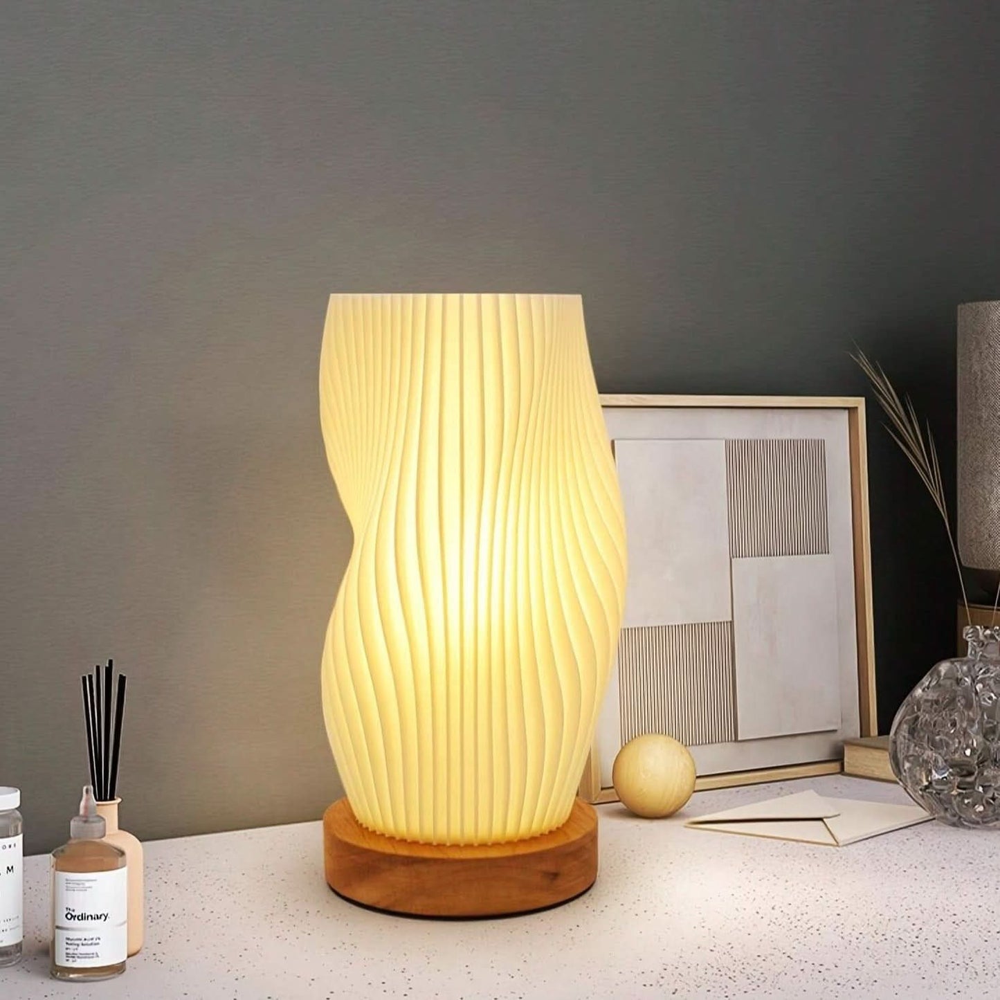 Skorter | Wavecrest Lamp – Sleek USB-Powered Dimmable Table Lamp