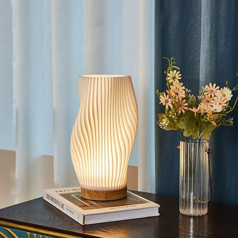 Skorter | USB-Driven & Elegant Wave-Design Table Lamp | WaveGlow