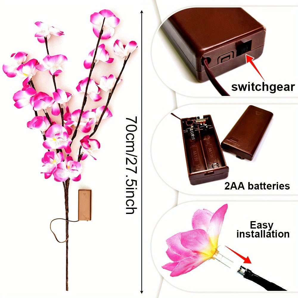Skorter | OrchidGlow - Phalaenopsis Orchid with 20 LEDs for Indoor Decoration