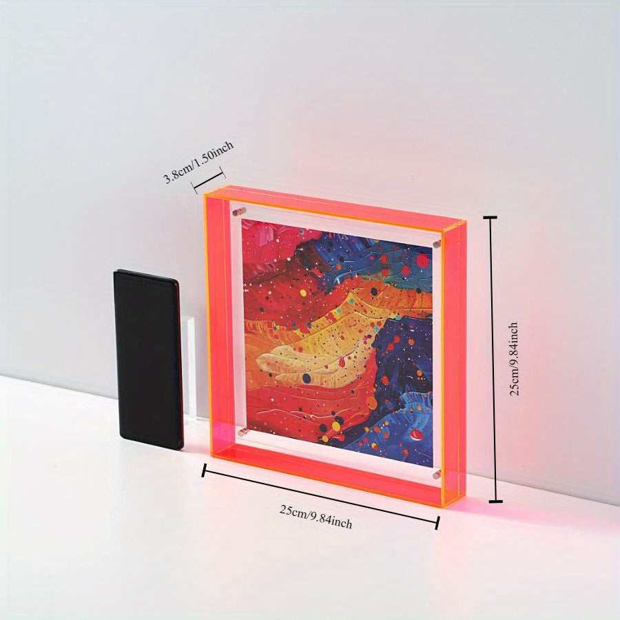 Skorter | Elegant Acrylic Picture Frame - Transparent Minimalist Design for Wall Art and Posters, 25x25cm Table Display, No Inserts Included