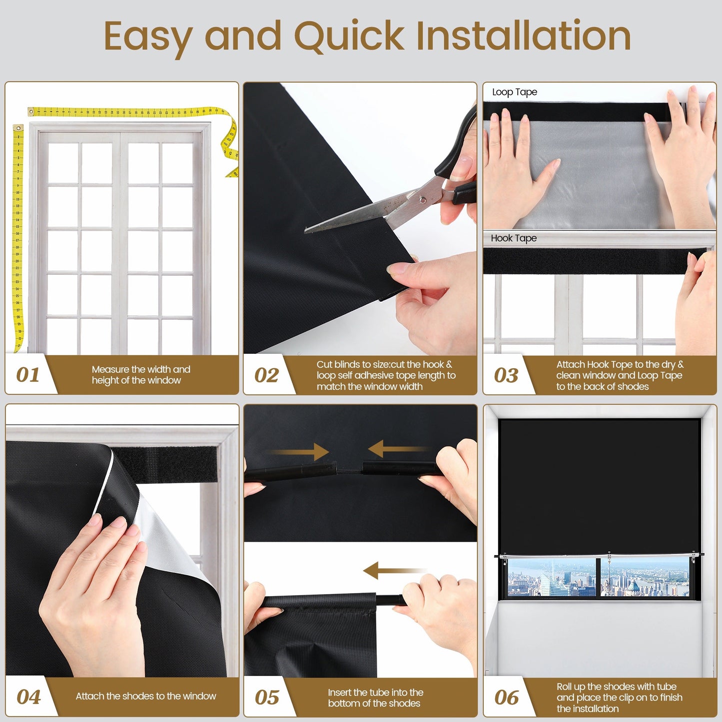 Skorter | 1 Pc Darkening Curtains - Portable Window Covering for Travel, Bedroom and Night Workers