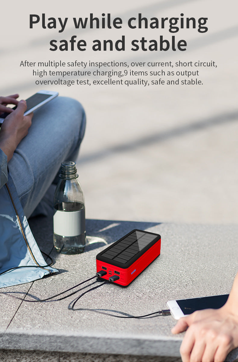 Skorter | Massive 50000 mAh Capacity Wireless Solar Power Bank
