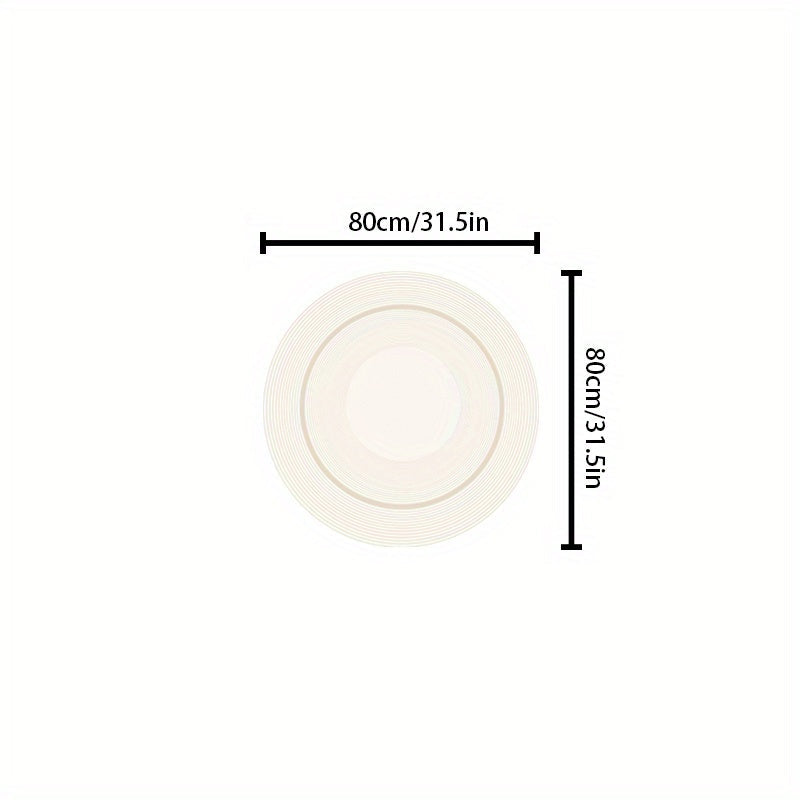 Skorter | Elegant Cream Round Rug - Soft, Non-Slip, Machine Washable - Perfect for Living Room, Bedroom, and Home Office