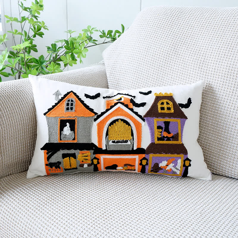Skorter | Embroidered Halloween Decorative Pillowcase Autumn Cushion Cover 30x50cm
