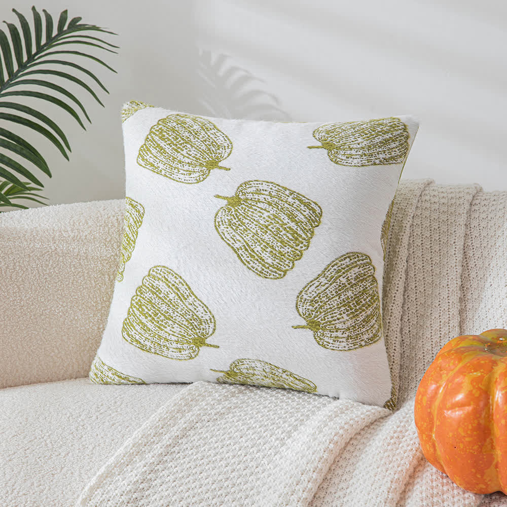 Skorter | Chenille Halloween Festive Pumpkin Pillow Cover