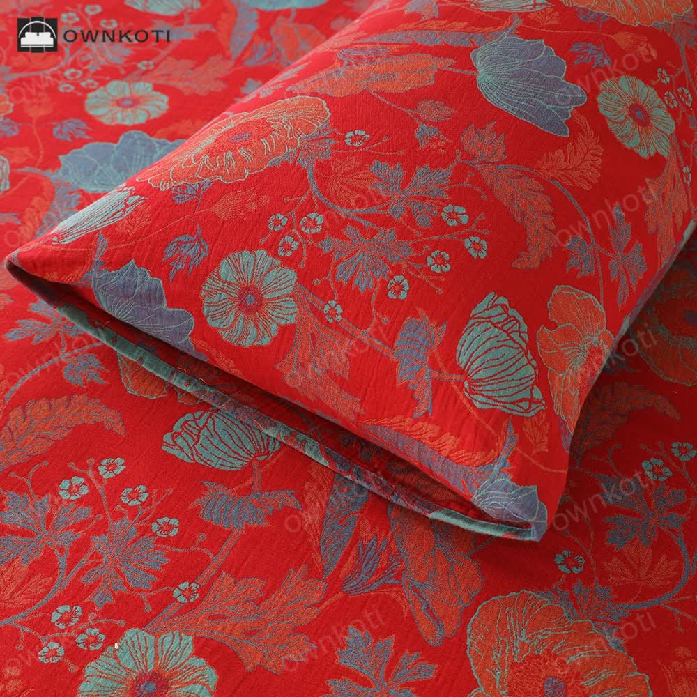 Skorter | Breathable Cotton Gauze Floral Pillowcases(2PCS)