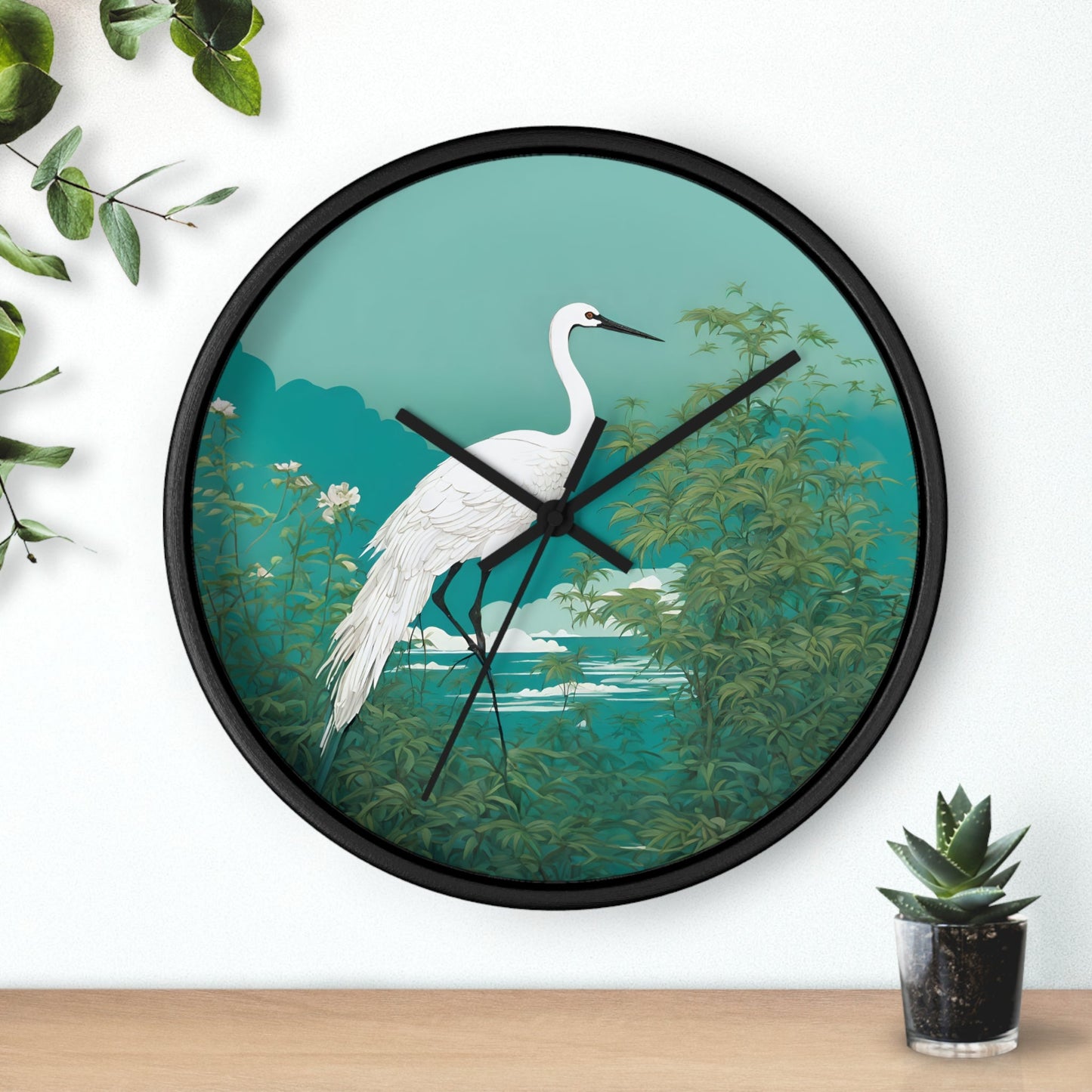 Skorter | Crane Art Wall clock