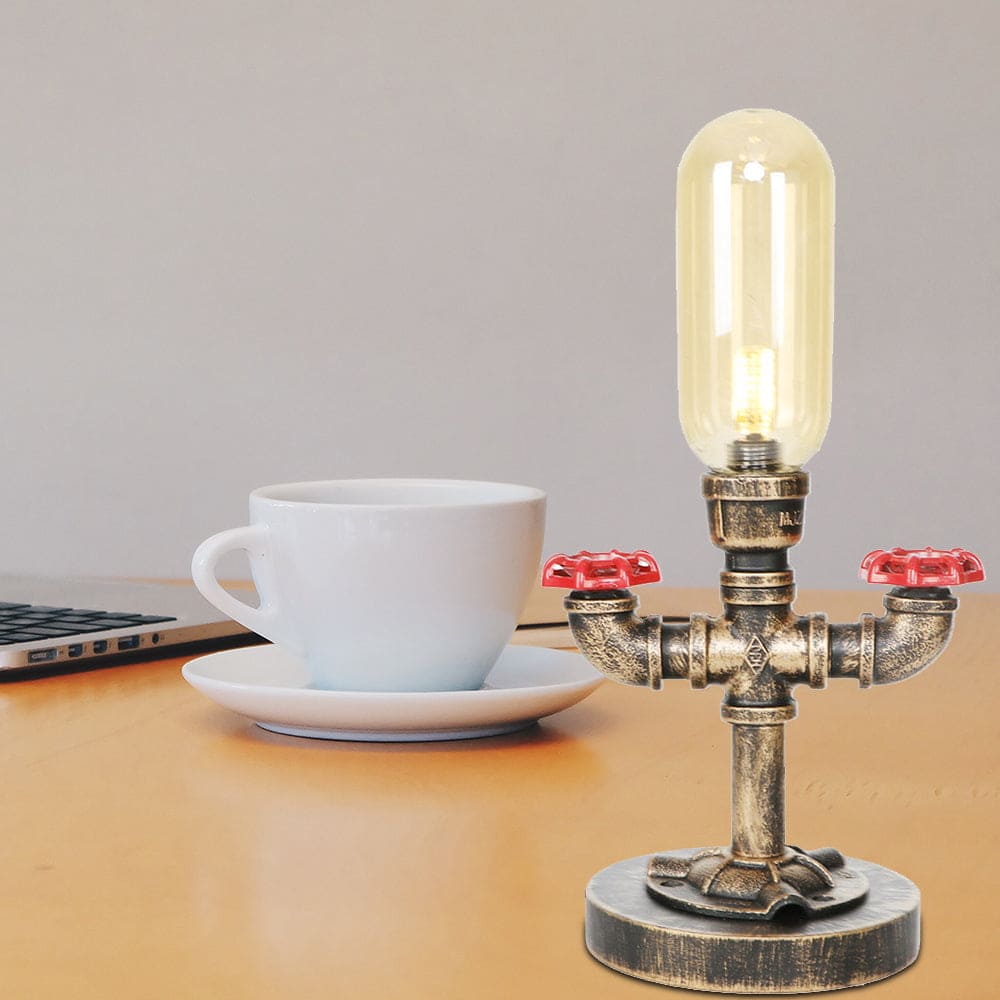 Skorter | RoboGlow - Modern Table Lamp with Industrial Design and Metal Pipe