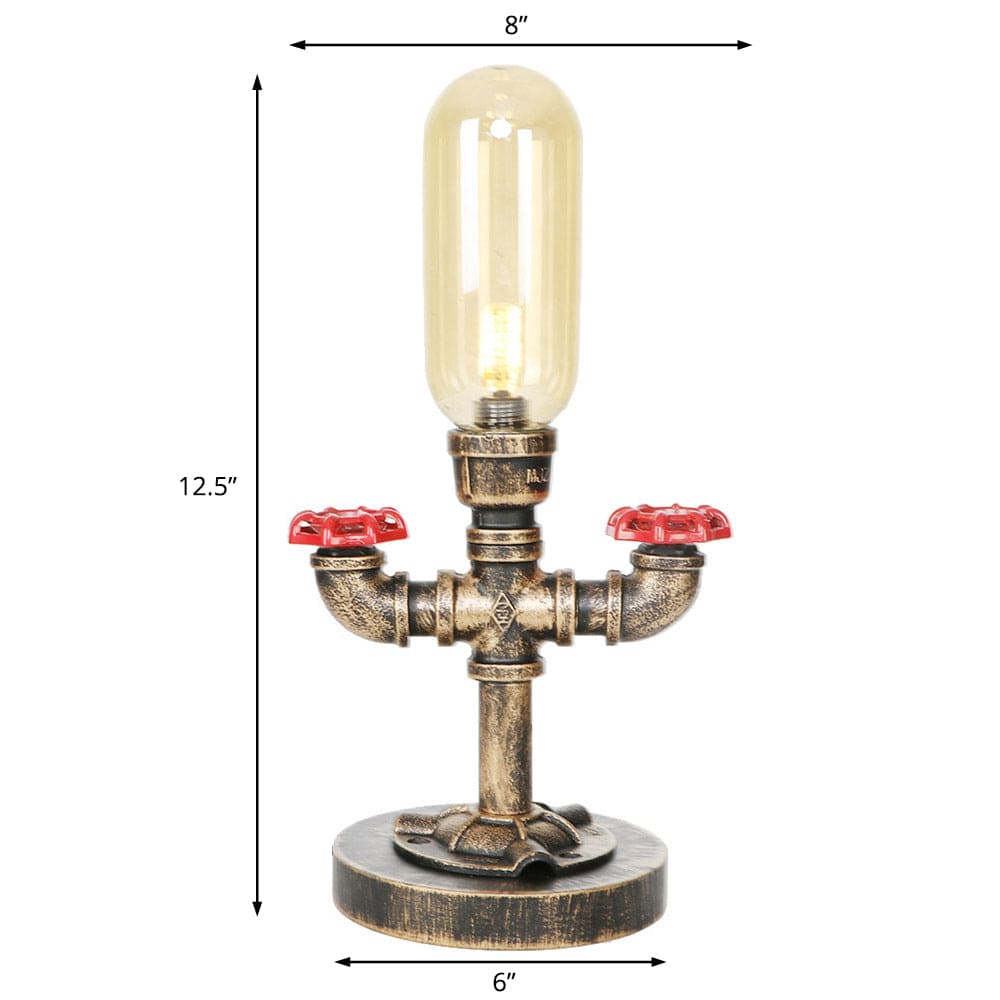 Skorter | RoboGlow - Modern Table Lamp with Industrial Design and Metal Pipe