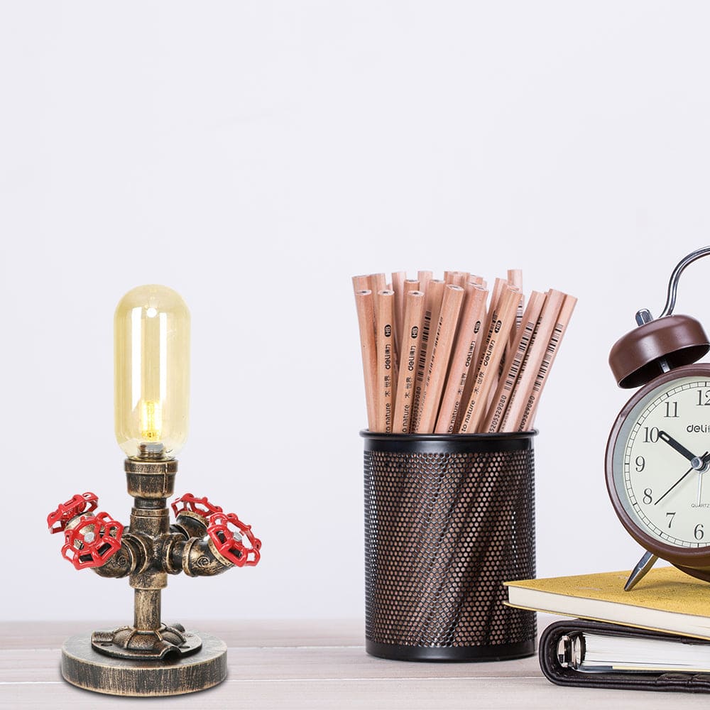 Skorter | RoboGlow - Modern Table Lamp with Industrial Design and Metal Pipe