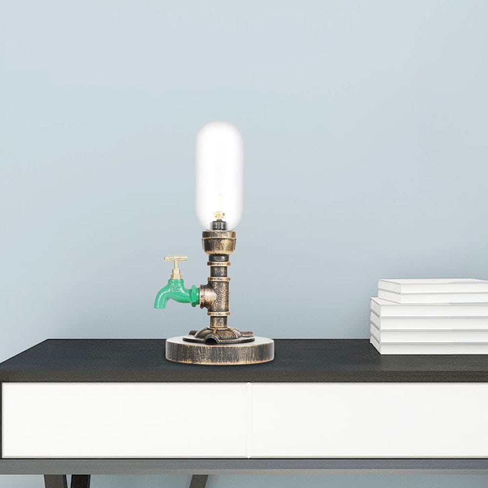 Skorter | RoboGlow - Modern Table Lamp with Industrial Design and Metal Pipe