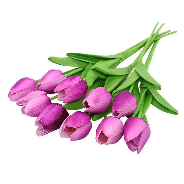 Skorter | 10-piece Faux-Tulip Artificial Flowers