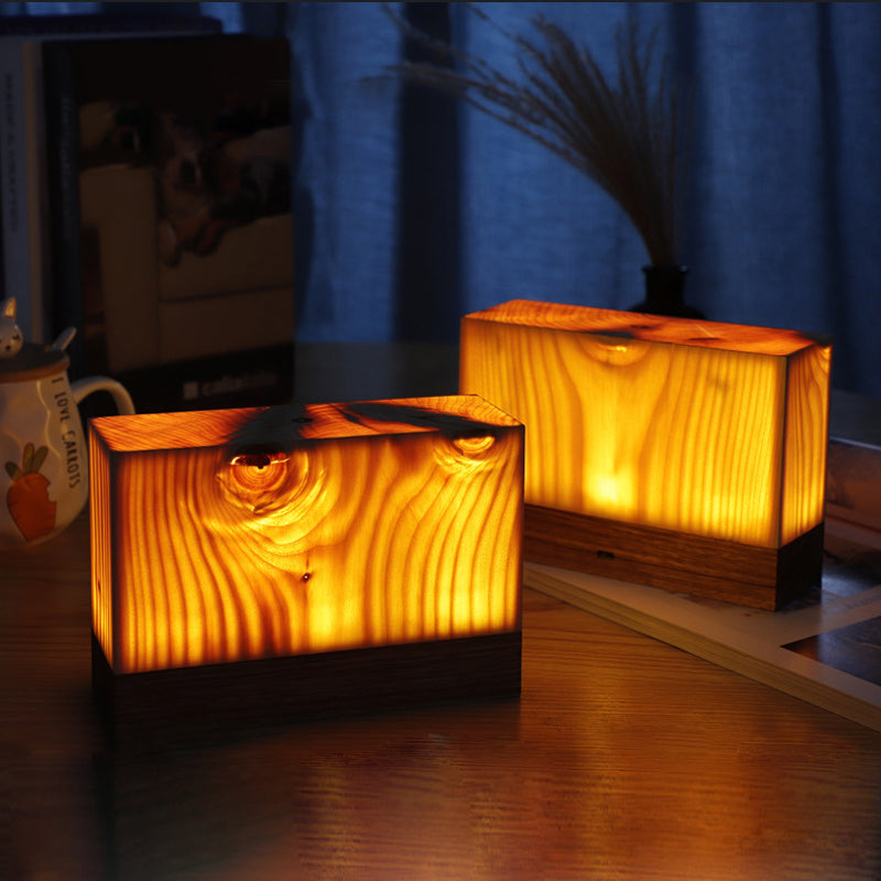 Skorter | LumiHout - LED Table Lamp with Battery and Touch Control