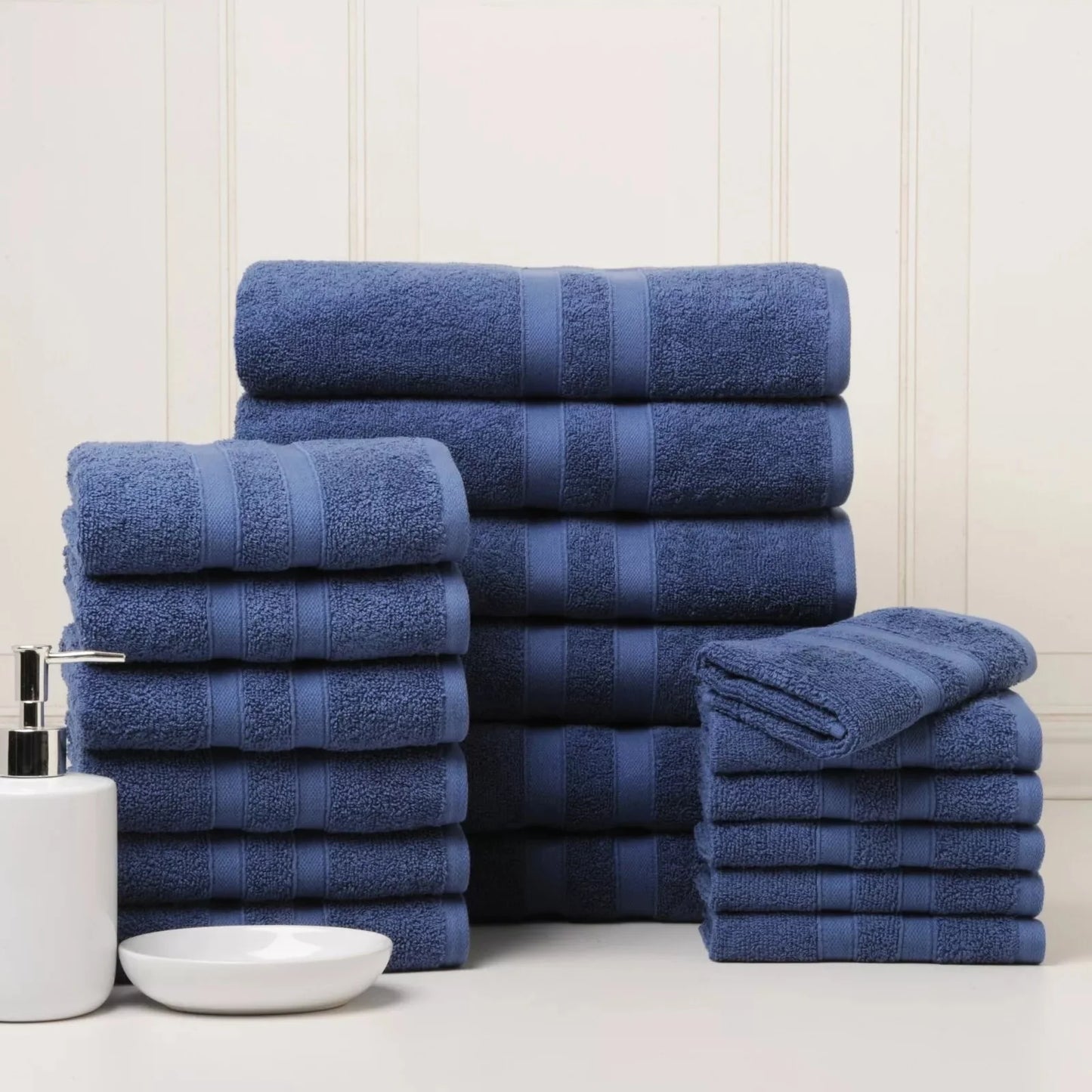 Skorter | 18-piece set: Bibb Home `Egyptian cotton towel set