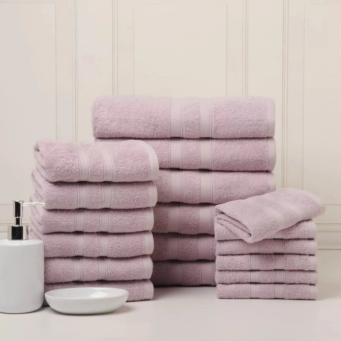 Skorter | 18-piece set: Bibb Home `Egyptian cotton towel set