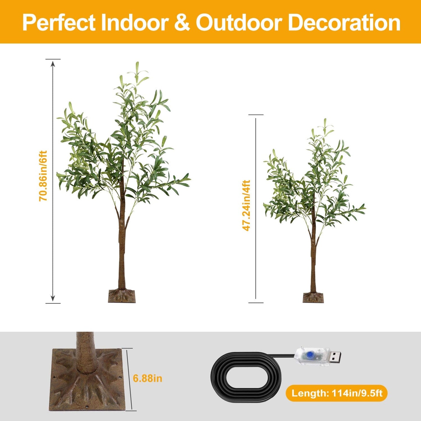 Skorter | 180-piece LED pearl lamp olive tree with warm light with remote control 8 light modes 10 adjustable brightness